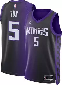 Jordan Мужская джерси Nike Sacramento Kings De'Aaron Fox #5 фиолетового цвета Dri-FIT Swingman