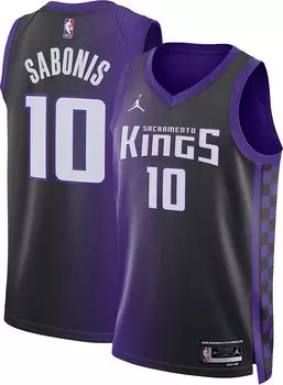 Jordan Мужская джерси Nike Sacramento Kings Domantas Sabonis #10 фиолетового цвета Dri-FIT Swingman