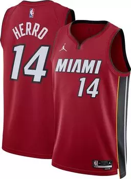Jordan Мужская красная майка Nike Miami Heat Tyler Herro #14 Dri-FIT Swingman