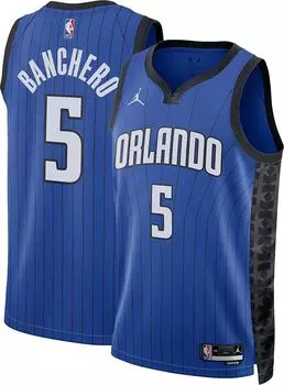 Jordan Мужская майка Nike Orlando Magic Paolo Banchero #5 Royal Dri-FIT Swingman