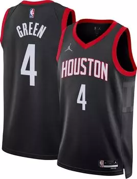 Jordan Мужская мужская майка Nike Houston Rockets Jalen Green #4 Dri-FIT Swingman