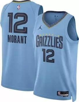 Jordan Мужская синяя майка Nike Memphis Grizzlies Ja Morant #12 Dri-FIT Swingman
