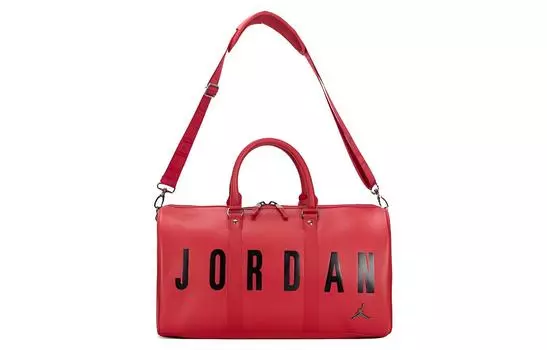Jordan Портативная дорожная сумка из полиэстера на одно плечо, обычная, унисекс, красная