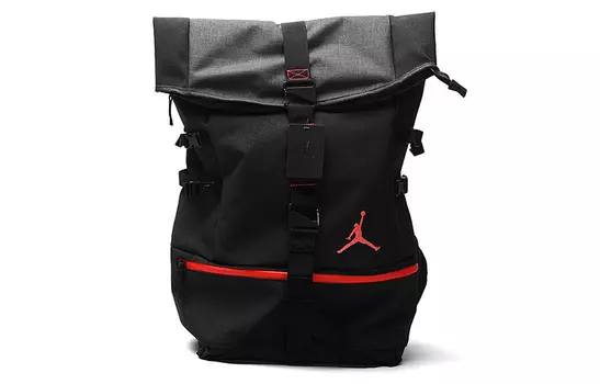 Jordan Рюкзак из полиэстера, обычный, унисекс, черный, красный