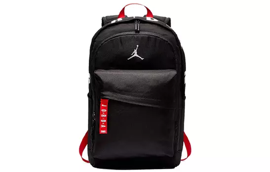 Jordan Рюкзак из полиэстера, обычный, унисекс, черный, красный
