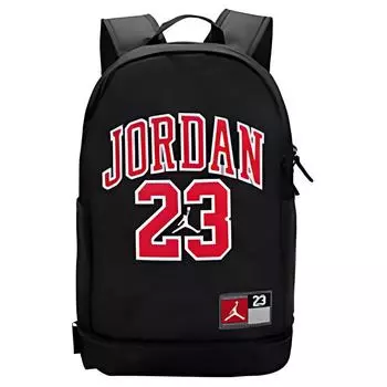 Jordan Рюкзак из полиэстера среднего размера, унисекс, черный и красный