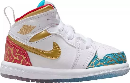 Jordan Toddler Air Jordan 1 Mid Школьные баскетбольные кроссовки, мультиколор