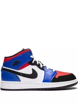 Jordan высокие кроссовки Air Jordan 1 Mid (GS), синий