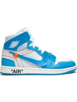 Jordan высокие кроссовки Air Jordan 1 Retro High "Off-White - UNC", синий дубль