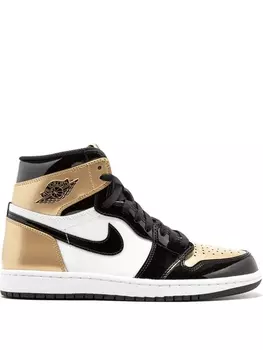 Кроссовки Jordan Air Jordan 1 Retro High, черный/золотой/белый