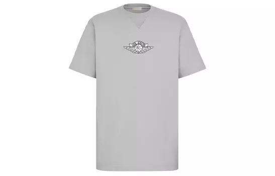 Jordan X Футболка мужская серая Dior, серый