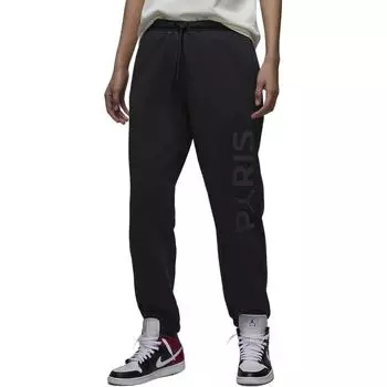 Jordan Женские трикотажные спортивные брюки Brooklyn Fleece Paris Saint-Germain серо-черного цвета