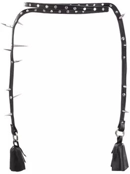 JORDANLUCA кожаный ремень с шипами, черный