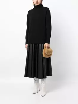 JOSEPH джемпер из шерсти мериноса с высоким воротником, черный