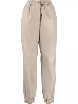 JOSEPH кожаные брюки Viscount, серый