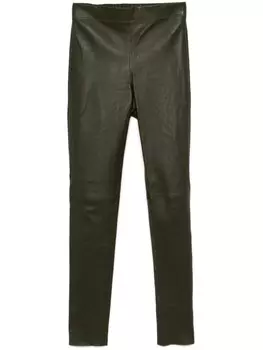 JOSEPH кожаные легинсы, зеленый