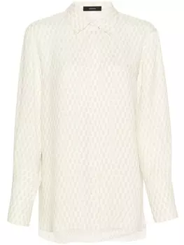 JOSEPH креповая рубашка с принтом Alcove, зеленый