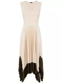 JOSEPH плиссированное платье Dura, нейтральный цвет