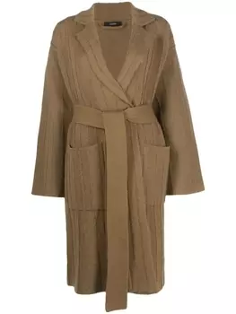 JOSEPH полосатое пальто тонкой вязки, зеленый