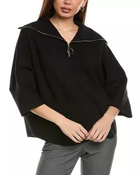 Joseph Ribkoff свитер с воротником-воронкой на молнии, черный