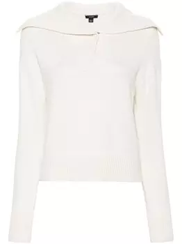 JOSEPH трикотажный свитер с воротником поло, белый