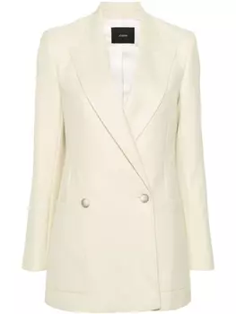 JOSEPH твиловый двубортный блейзер, зеленый