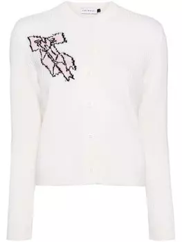 Joshua Sanders кардиган с вышивкой, нейтральный цвет