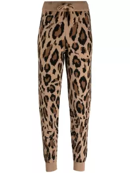 Joshua Sanders спортивные брюки с анималистичным узором, нейтральный цвет