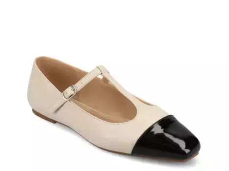 Journee Collection Коллекция Journee Theah Mary Jane Flat, серо-коричневый
