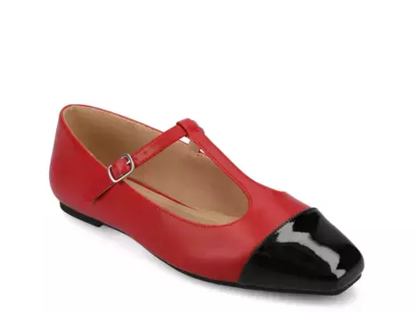 Journee Collection Коллекция Journee Theah Mary Jane Flat, красный