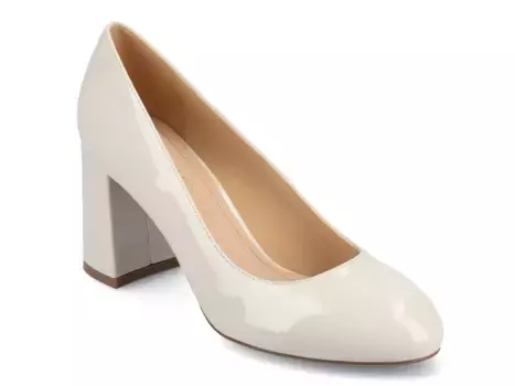 Journee Collection Туфли Seraphina Pump из коллекции Journee, белые лакированные