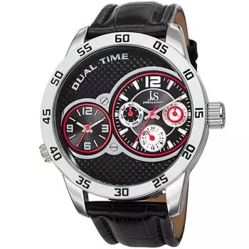 JS97 Повседневные часы в круглом корпусе Joshua&Sons, серебро