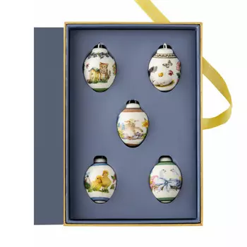 Юбилейный набор мини-яиц из 5 штук в подарочной коробке Hutschenreuther, красочный