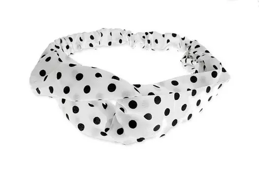 Jubileo, Тканевая повязка на голову с резинкой в горошек
