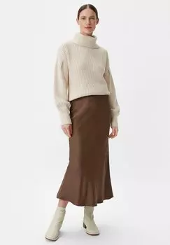 Юбка А-силуэта AUS STRETCH comma, цвет cognac