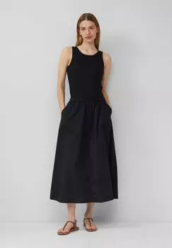 Юбка А-силуэта AUSGESTELLTER MIDI MIT AUFGESETZTEN TASCHEN s.Oliver, черный