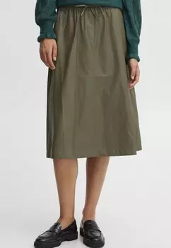 Юбка А-силуэта b.young, хаки