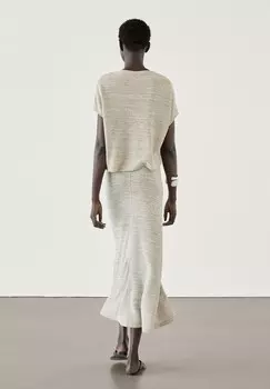 Юбка А-силуэта BLEND MIDI Massimo Dutti, бежевый