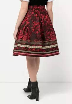 Юбка А-силуэта BLTENMUSTER ZIERBNDER Ulla Popken, красный