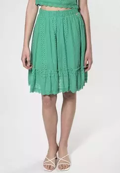 Юбка А-силуэта BRODERIE INFLUENCER, зеленый