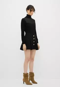 Юбка А-силуэта BUTTON DETAILED adL, черный