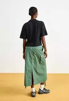 Юбка А-силуэта CARGO SKIRT Carhartt WIP, темно-зеленый