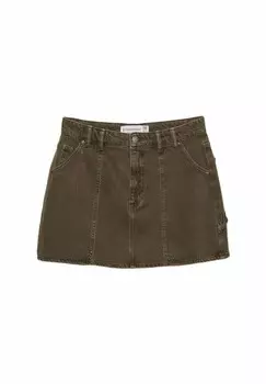 Юбка А-силуэта CARPENTER Stradivarius, хаки