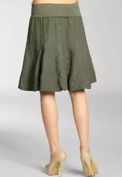 Юбка А-силуэта Caspar, оливковый