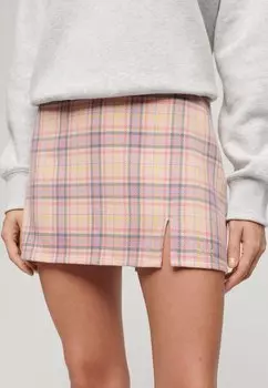 Юбка А-силуэта CHECK Superdry, розовый