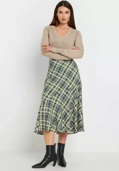 Юбка А-силуэта CHECK TIERED Long Tall Sally, зеленый