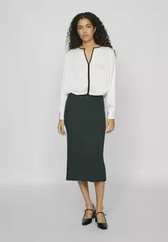 Юбка А-силуэта COMFY NOOS VILA, темно-зеленый