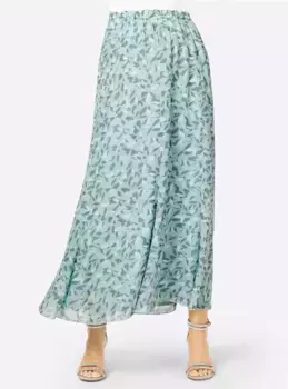 Юбка А-силуэта Creation L, цвет Kalkmint-Ecru-Bedruckt