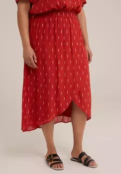 Юбка А-силуэта CURVE WE Fashion, крапчатый красный
