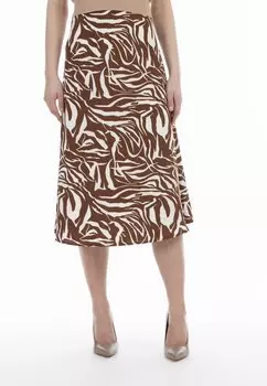 Юбка А-силуэта faina, коричневый